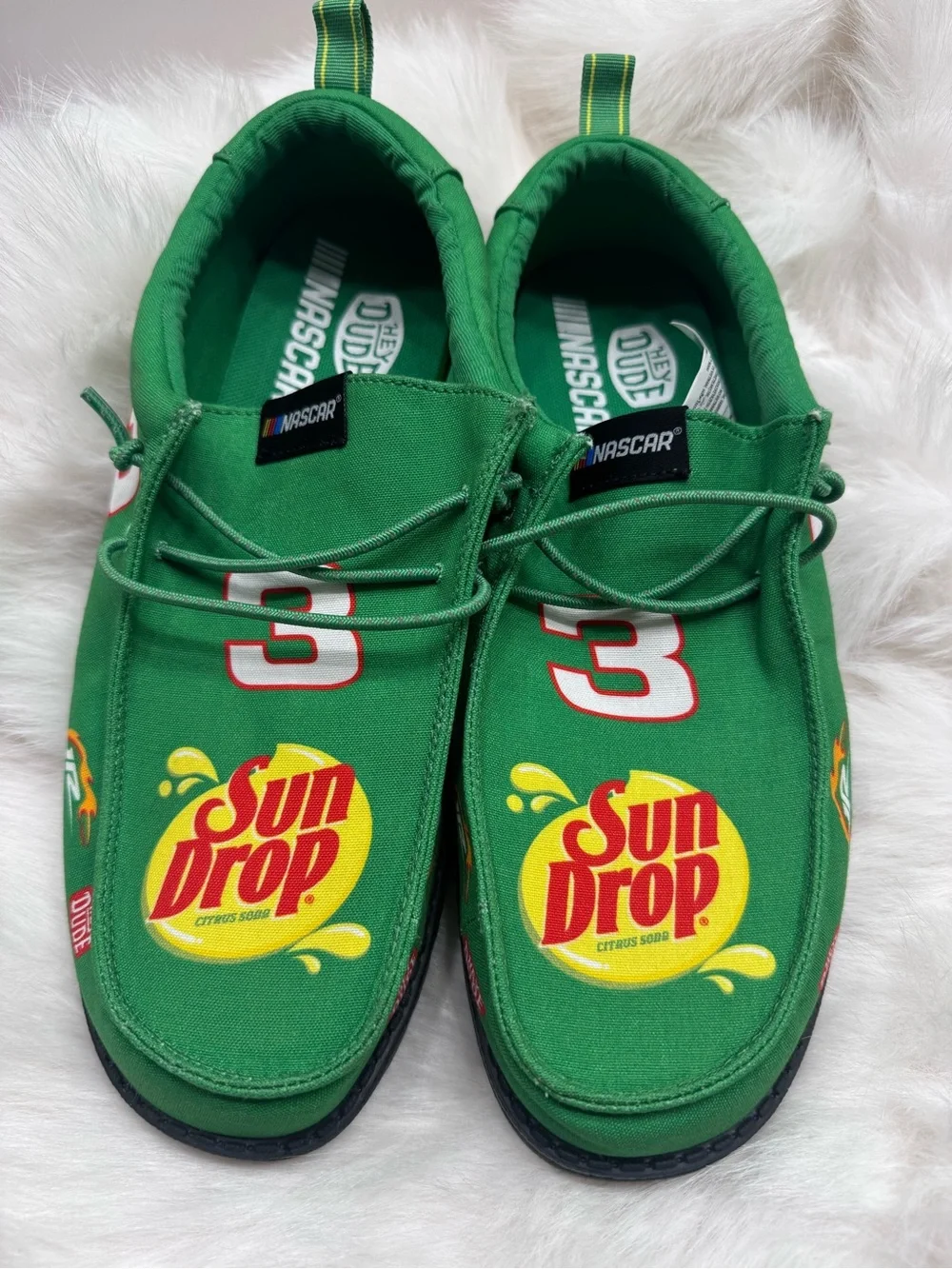 Nascar Green & Yellow Sun Drop Slip-On Loafers